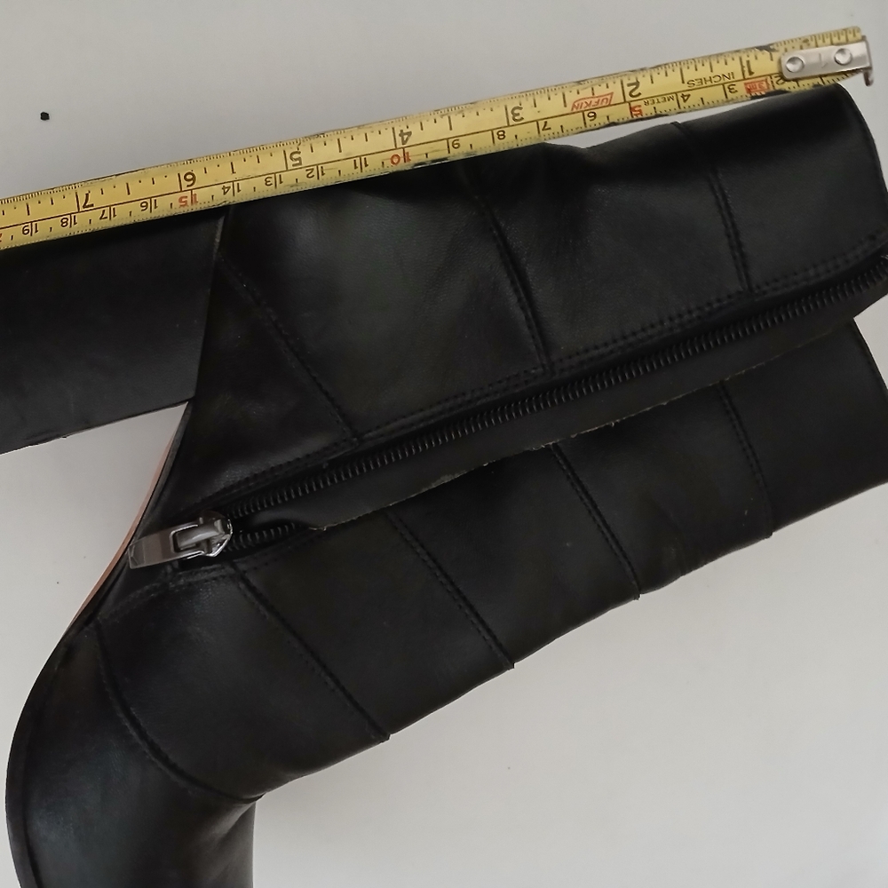 Black Leather Ankle Boots - Picture 14 of 15